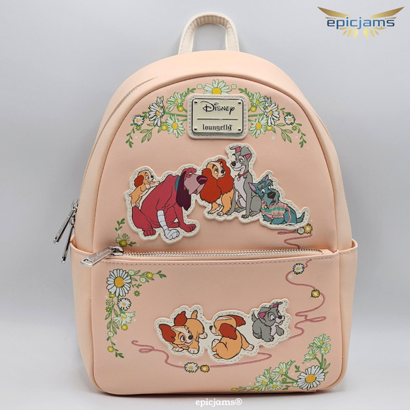 Loungefly Disney Lady and the Tramp Daisy Portrait Floral Mini Backpack Bag New - Picture 2 of 6